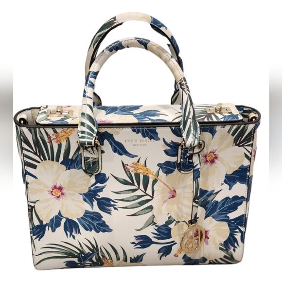 RARE Henri Bendel Floral Print leather tote bag - Picture 7 of 15